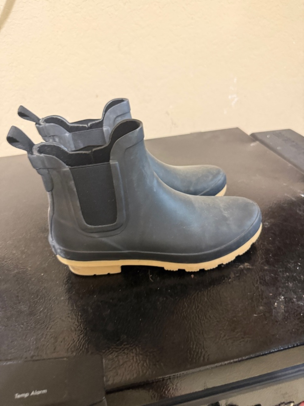 Joules Navy and Tan Chelsea Rain Booties